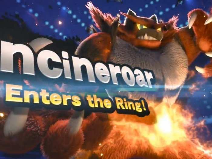 Incineroar arrives from "Pokémon Sun & Moon," the latest games in the series