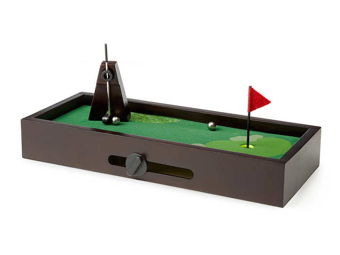 A miniature golf course they can escape to from the comfort of their desk