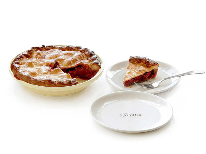 A pie dish with a geeky pun baked right in
