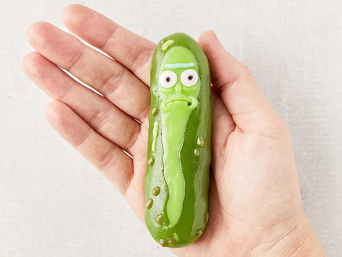 An edible Pickle Rick from "Rick and Morty"