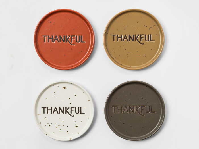 Thanksgiving-appropriate coasters