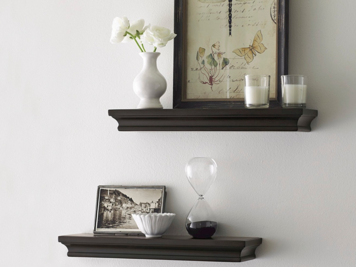 Minimalist decorative shelves