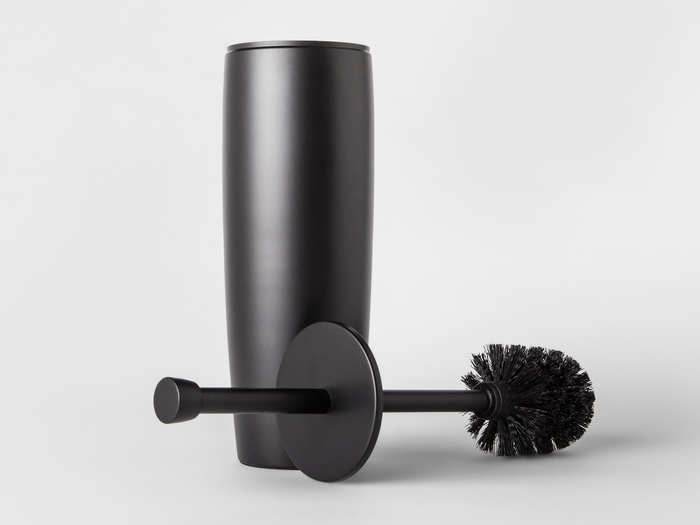 A sleek toilet brush