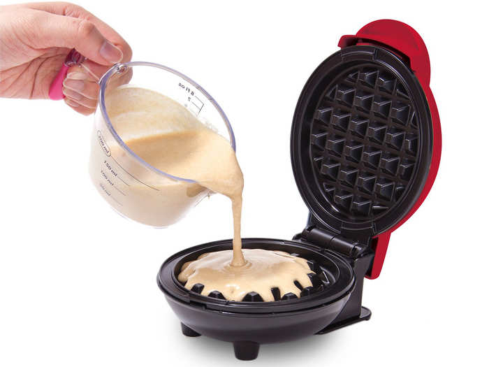 A mini waffle maker for compact kitchens