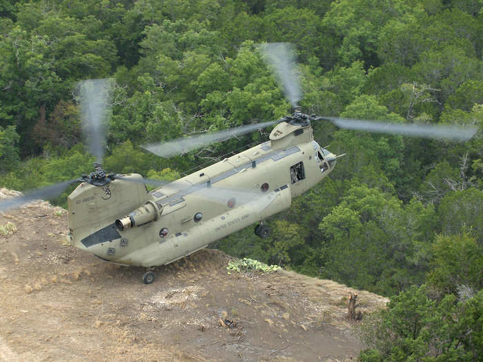 "The most enjoyable flight portion of flying the Chinook is doing a two-wheel pinnacle," he said.