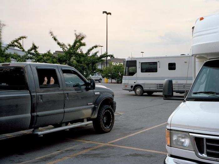 Once, he found a Walmart parking lot filled with RVs.