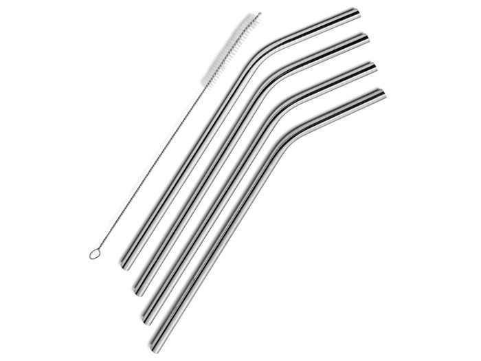 Reusable stainless steel straws