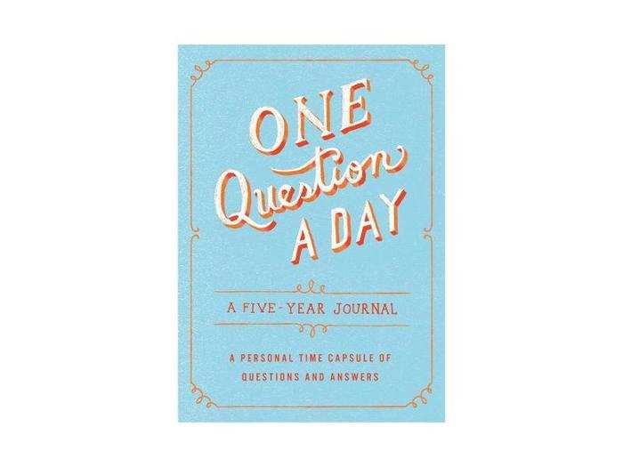 A five-year journal that tracks their answers to the same questions