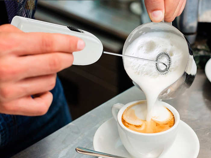 A little electric milk frother for homemade treats