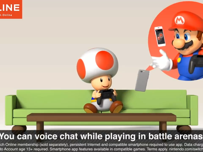 The Nintendo Switch Online app will be necessary for voice chat.