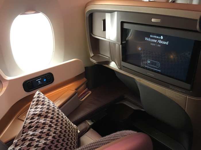 Each seat is equipped with USB and power plugs along with an 18-inch screen equipped with the airline