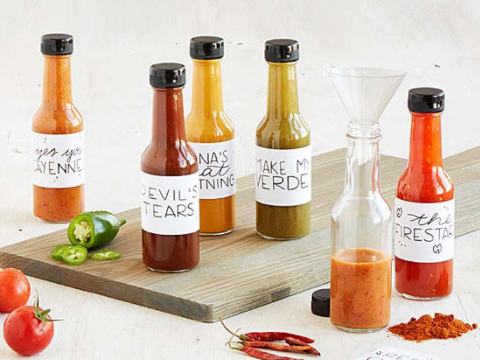 A kit to make his own hot sauce