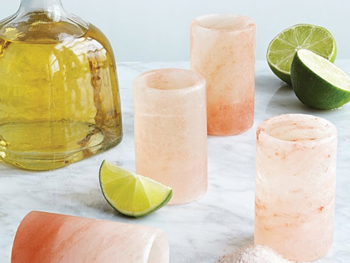 Himalayan salt tequila glasses