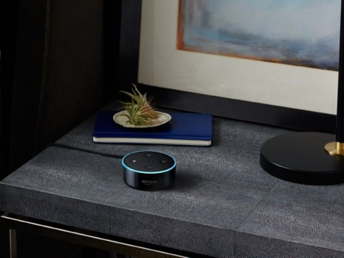 An Amazon Echo Dot