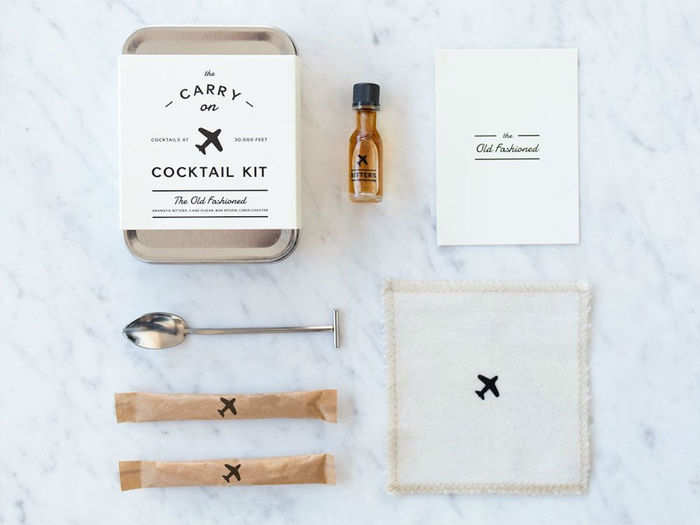 A carry-on cocktail kit to take the edge off the flight