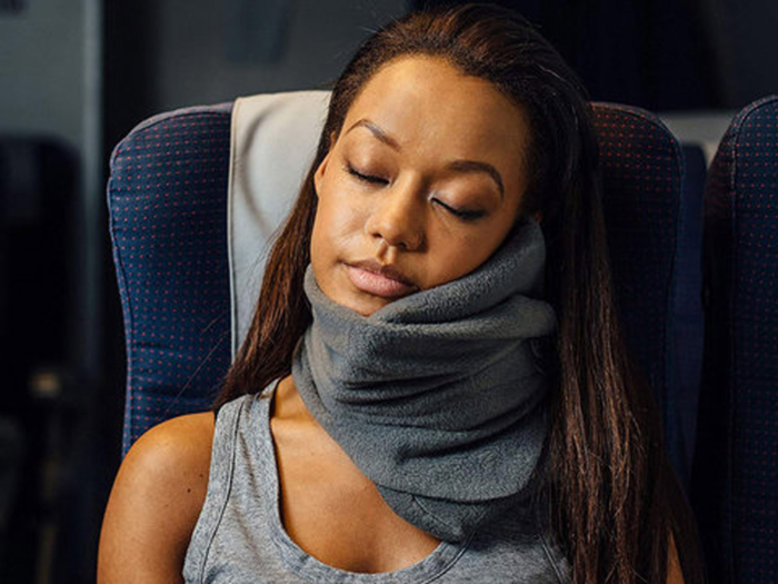 A comfy neck pillow for trains and planes