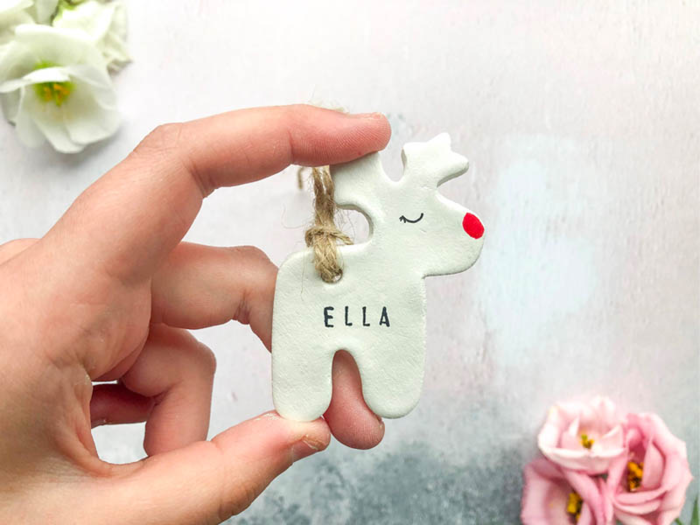 An adorable personalized ornament