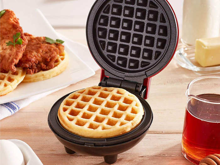 A mini waffle maker