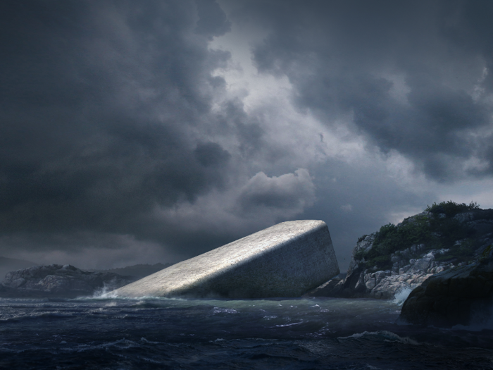 "The most exciting experience will be visiting the restaurant during rough weather," Rune Grasdal, a senior architect at Snøhetta, told Forbes. "It will be fantastic to see the sea surface broken up by the big waves and the rain, making for a very dramatic view."