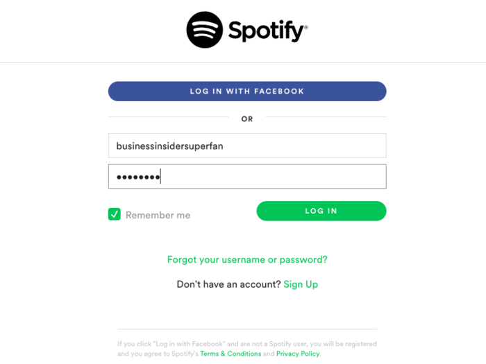 1. Log in to your Spotify account on the Spotify website.