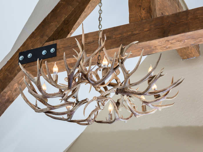 Everything is decorated to the tastes of an avid huntsman. For example, the room we stayed in had an antler chandelier.