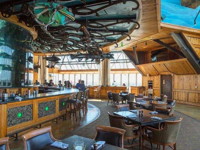 The Lookout features finer dining fare than the more family-oriented Uncle Bucks, as well as a full bar and yet another impressive aquarium.