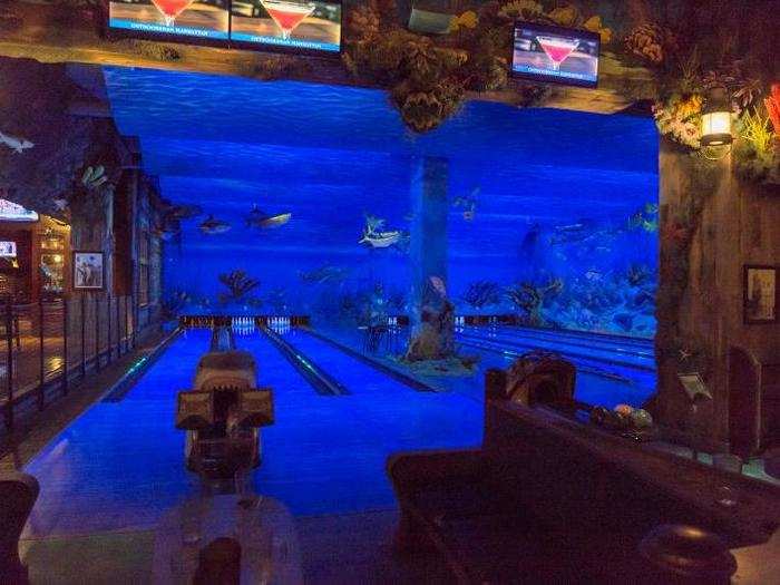 The Bass Pro Shops even has a 13-lane bowling alley.