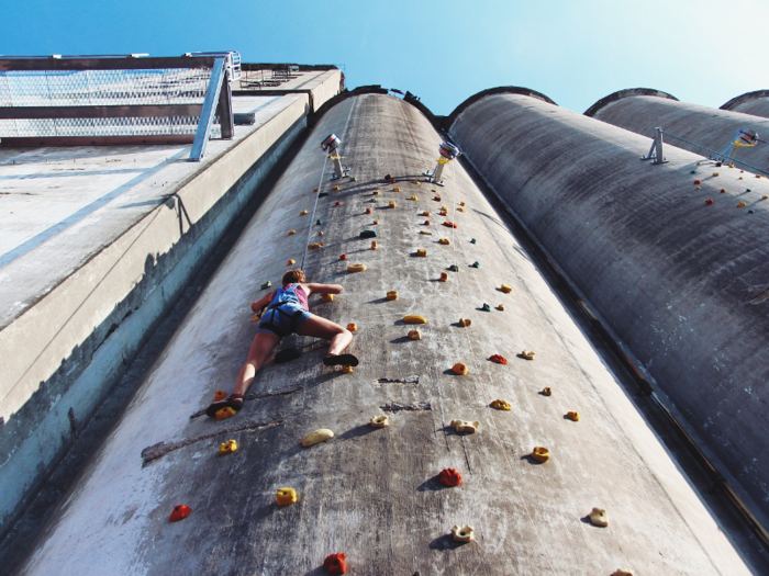 Visitors can also participate in several activities during the day, such as rock climbing.