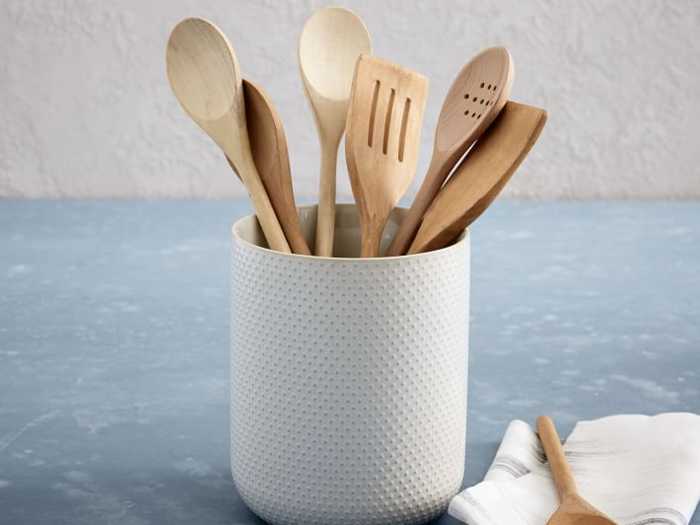 A utensil holder for easy access to cooking tools