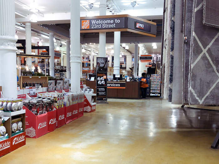 There were also small household products at the front of the store, like smoke detectors, light bulbs, and fire extinguishers.