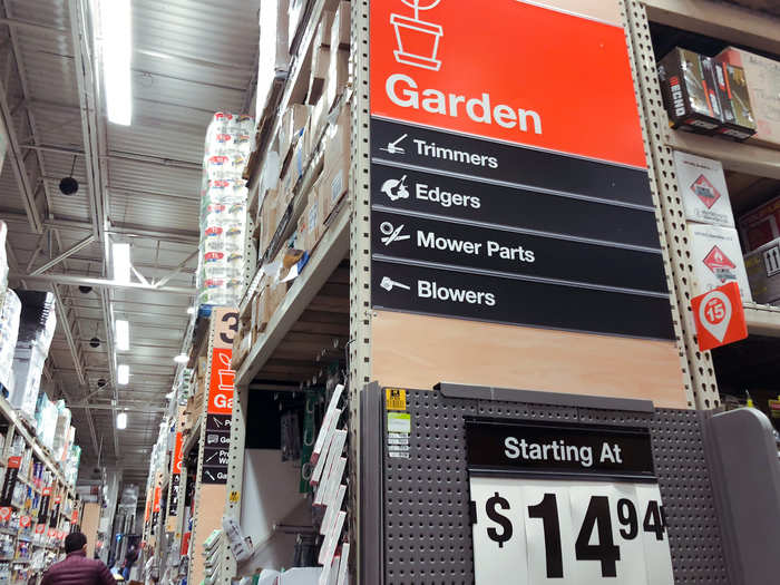 ... a huge garden department ...