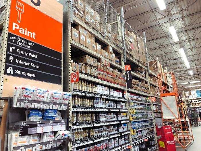 There were a few aisles of paint ...