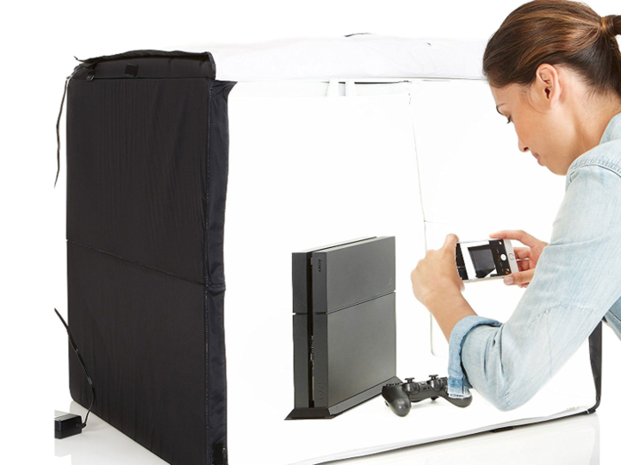 A tabletop photo studio