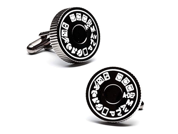 A stylish pair of cufflinks