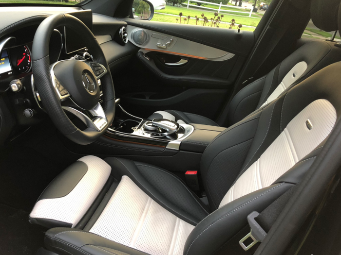 In our test car, the metal accents and the two-tone leather really brighten up the cabin.