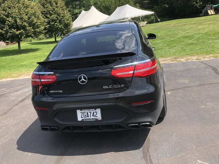 From the rear, the GLC Coupe looks like a hatchback with some extra ground clearance.