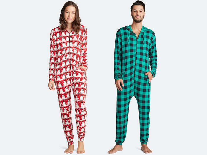 A unisex onesie for adults