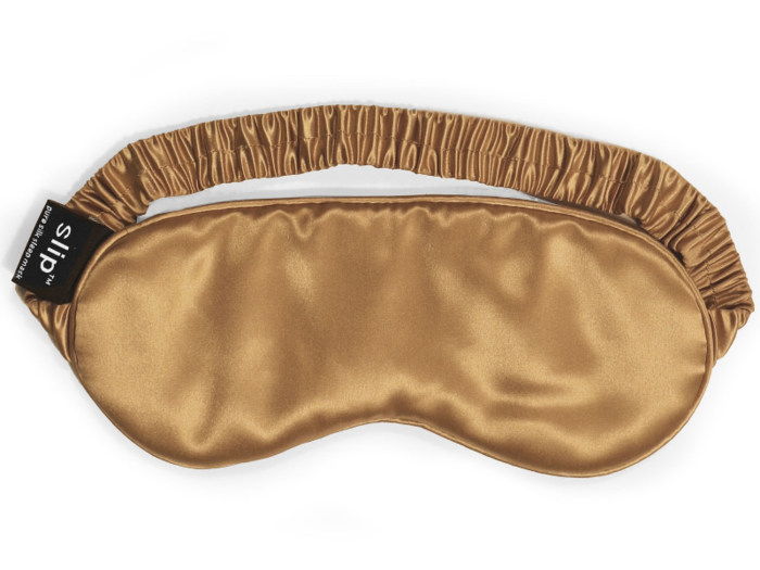 A silk sleep mask