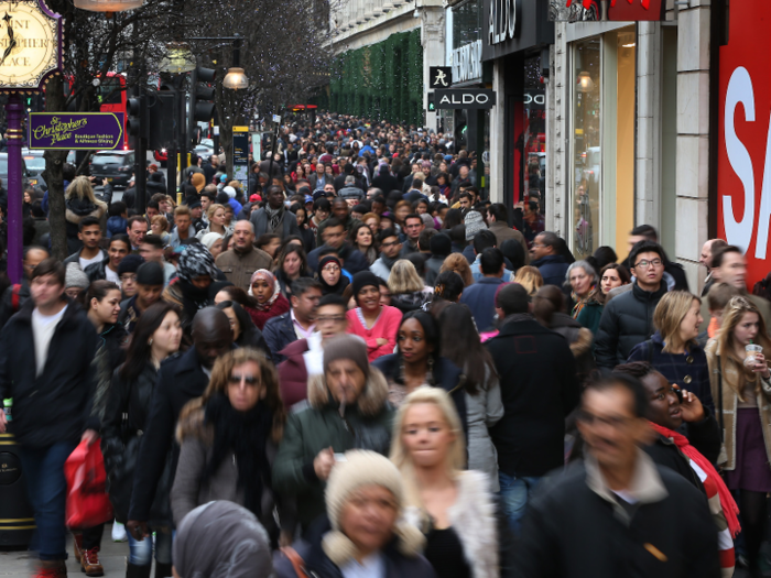 One American tourist shopping in the UK on Boxing Day even told The Mirror that the scene was "really a madhouse compared to the United States. I don