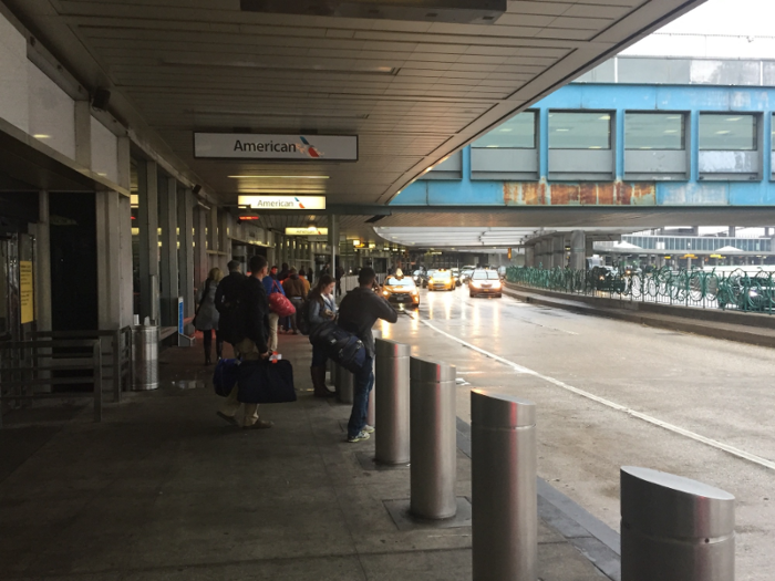 The pick-up and drop-off areas were narrow, and anyone who wanted to take an Uber or Lyft home from the airport had to take a shuttle to a designated pickup area.