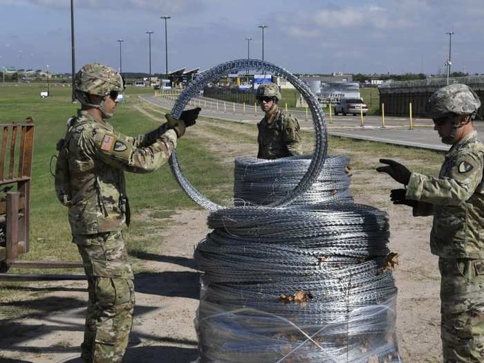 "We have additional concertina wire that we can string with over 150 miles available," the general added.