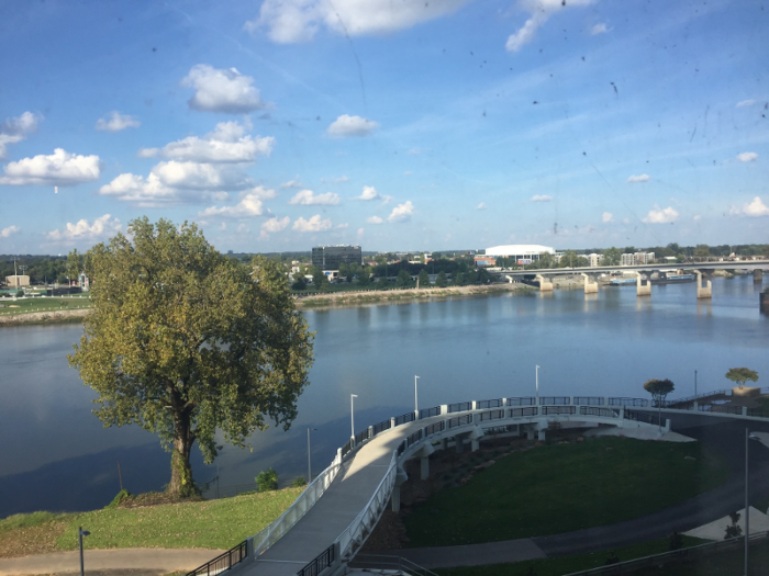 My room looked out onto the Arkansas River.