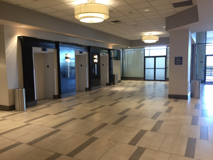 Like the lobby, the area near the elevators was spacious and clean.