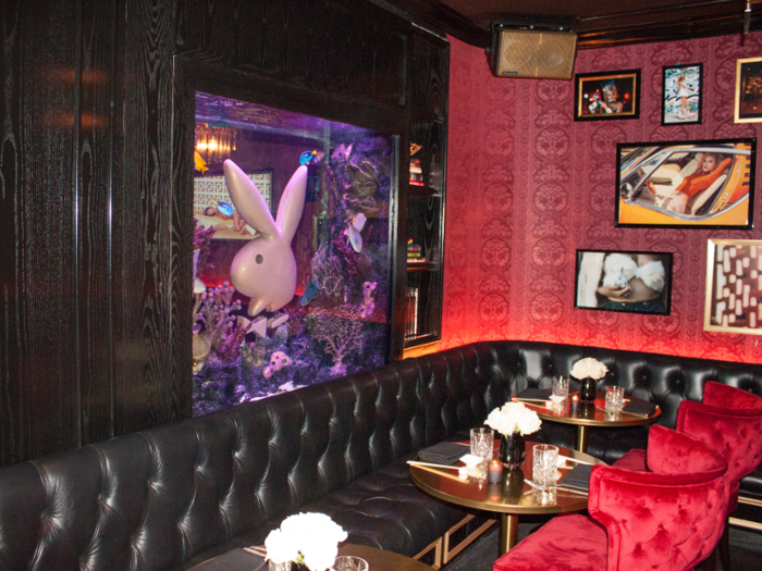 The Bunny Lounge includes a fish tank with a prominent bunny centerpiece that