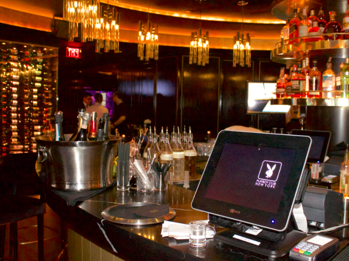 The bunny logo can also be seen hiding throughout the bar, even on the computer screensavers.