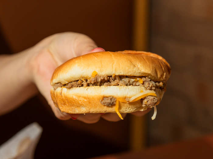 The Taco Burger was recommended to us by the cashier, so of course we had to try it. It