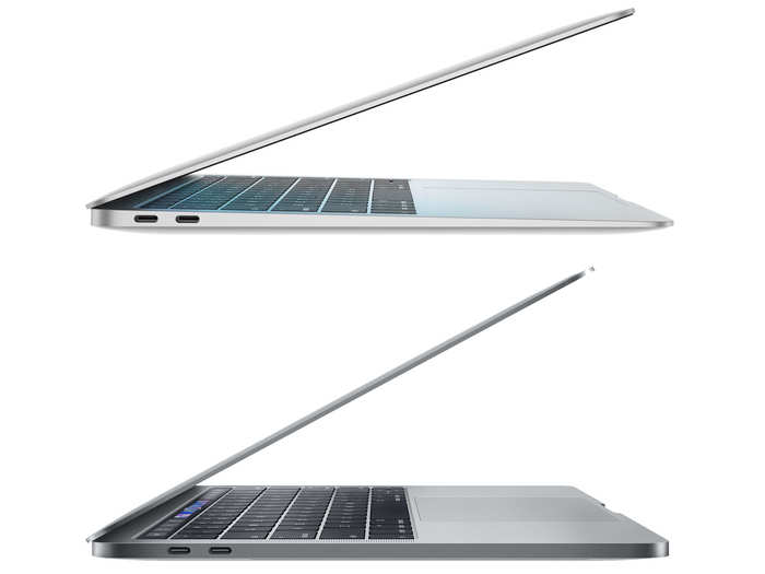 The MacBook Pro is actually slightly thinner than the MacBook Air at its thickest point.