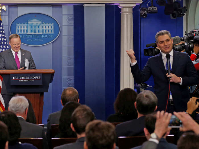 Acosta criticized Sean Spicer for holding press conferences that news outlets weren