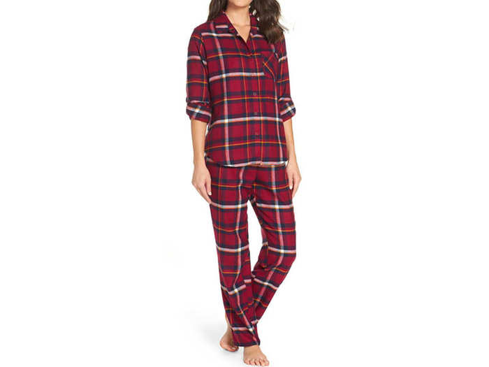 A set of flannel pajamas