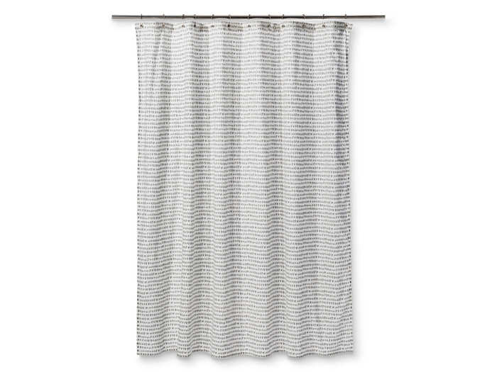 A shower curtain